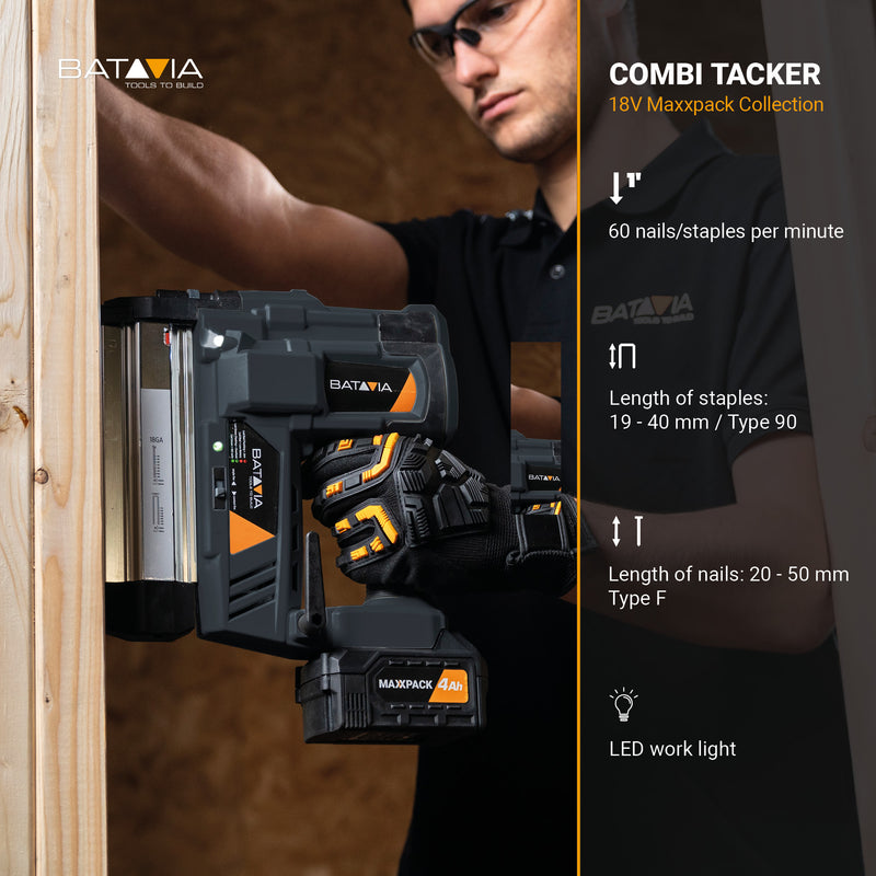 Load image into Gallery viewer, 18V Cordless Combi Tacker 18GA Ultra