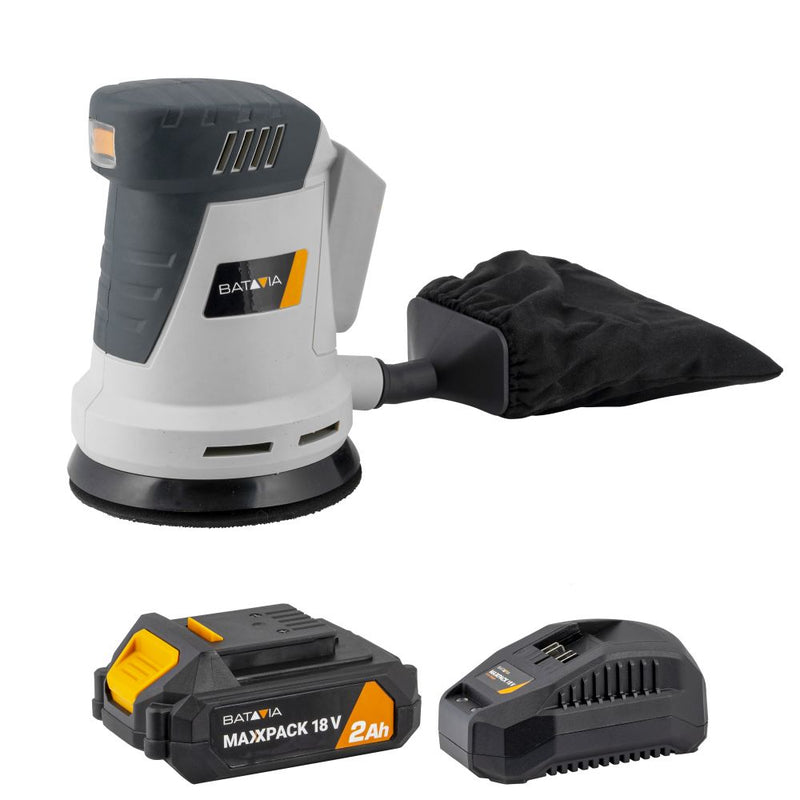 Carica immagine in Galleria Viewer, Levigatrice rotorbitale a batteria 18V 125 mm