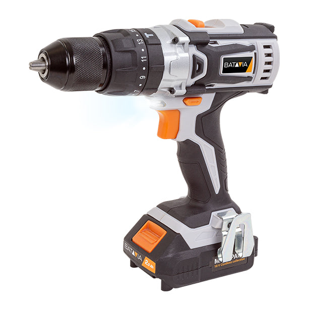 Load image into Gallery viewer, 18V Cordless Combi Drill 40 Nm - 2× 2.0Ah Batteries, Charger, Bit Set & Storage Case