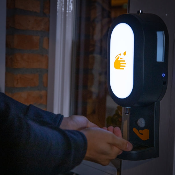 Laad de afbeelding in de Galerijviewer, G-Light automatische dispenser voor desinfecterende gel met sensor en LED-licht – 500 ml