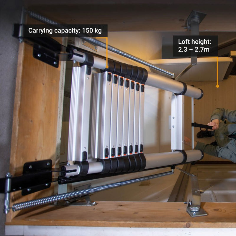 Carica immagine in Galleria Viewer, Scala Telescopica per Soffitta 2.30 - 2.70m