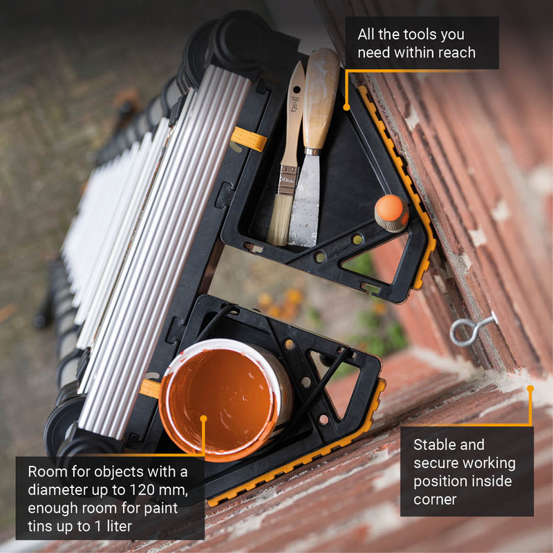 Chargez l'image dans la visionneuse de la galerie, Entretoise Murale et Plateau Porte-Outils pour Échelles Télescopiques