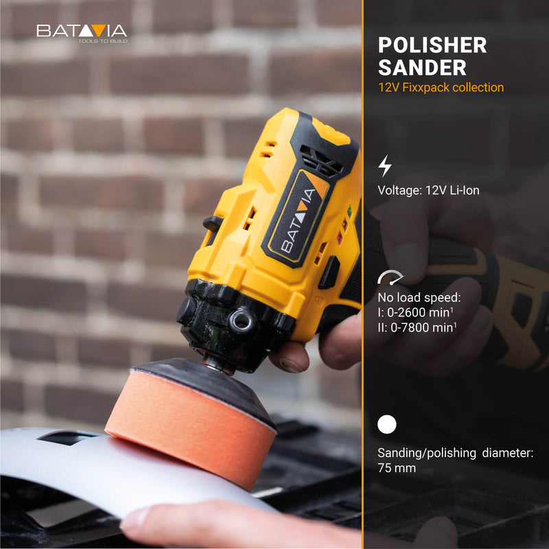 Laad de afbeelding in de Galerijviewer, 12V Accu Polijst- / Schuurmachine 75mm