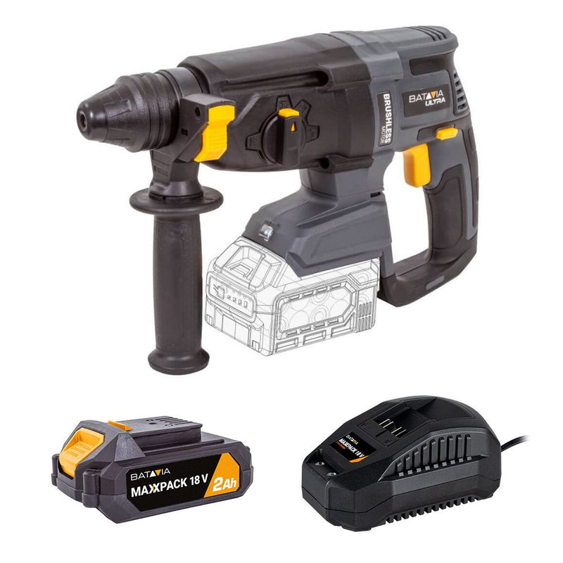 Laden Sie das Bild in Galerie -Viewer, 18V Brushless Akku-Bohrhammer SDS+