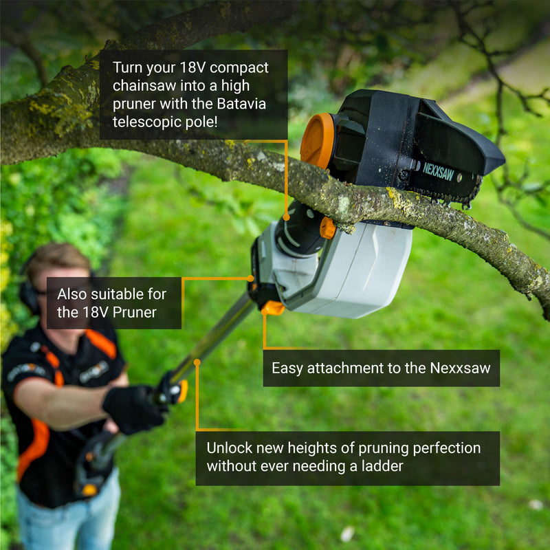 Cargue la imagen en el visor de la galería, Barra Telescópica 18V 1,15–1,75 m para Nexxsaw 18V y Nexxcut 18V