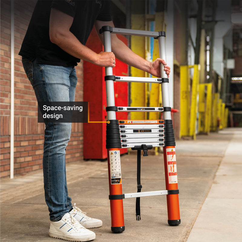 Load image into Gallery viewer, Telescopic Ladder - Incl. Stand-off & Tool Tray & 12V Chainsaw Set