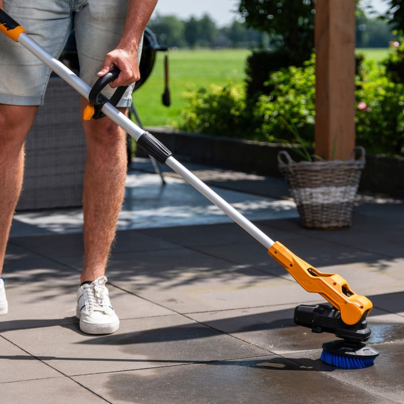 Laden Sie das Bild in Galerie -Viewer, 12V Twin Brush Akku-Reinigungsbürste Teleskopierbar