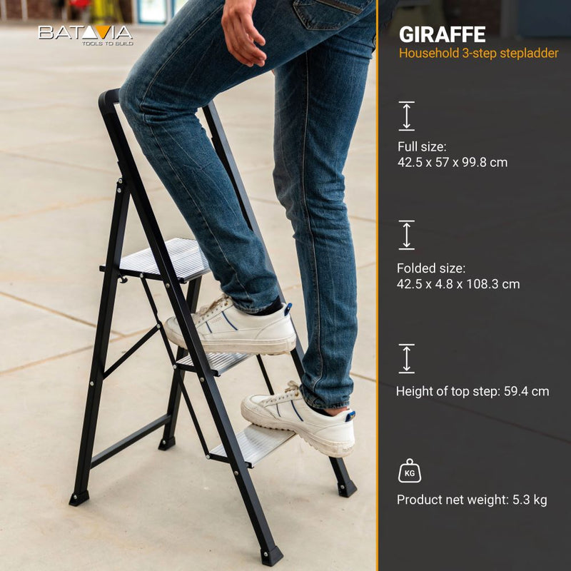 Laden Sie das Bild in Galerie -Viewer, Stufenstehleiter 3 Stufen