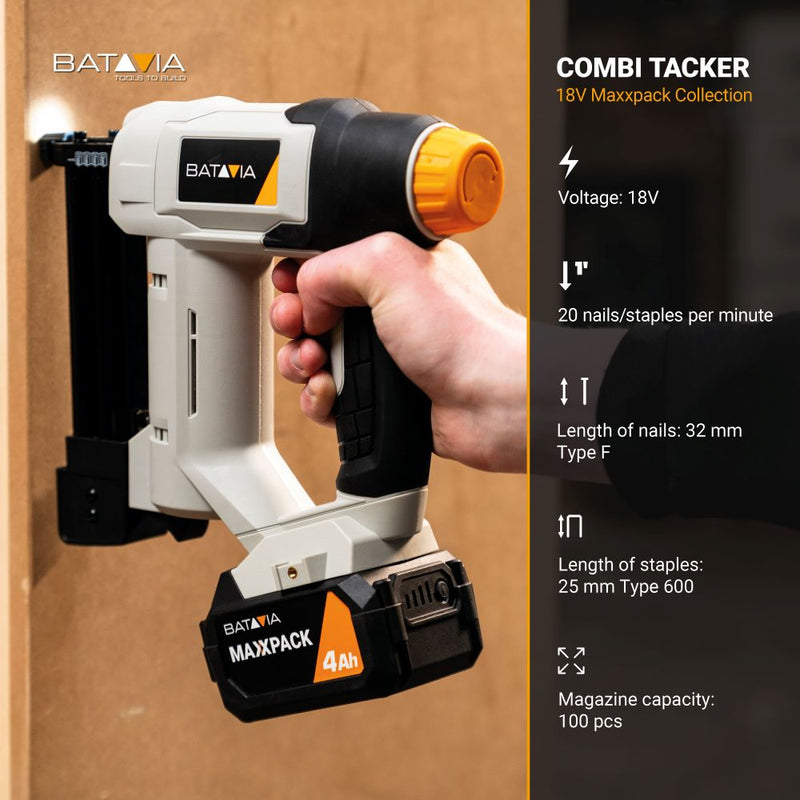 Laden Sie das Bild in Galerie -Viewer, 18V Akku-Klammer-Nagel-Tacker 18GA