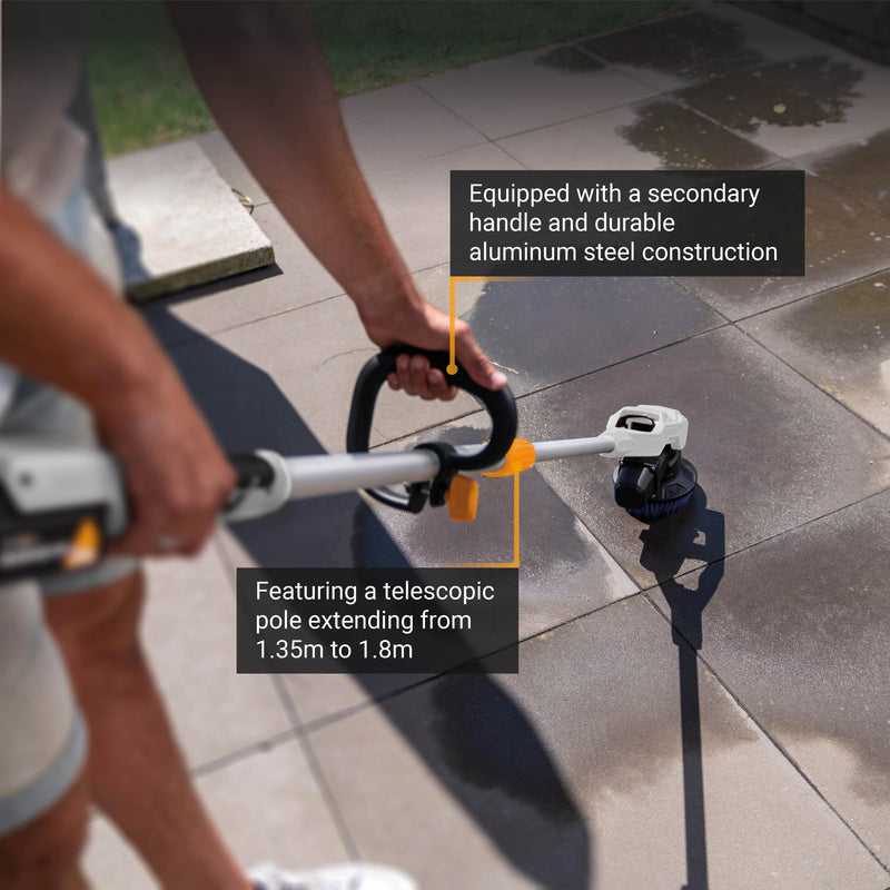Load image into Gallery viewer, 18V Twin Brush Compact Cordless Telescopic Power Scrubber
