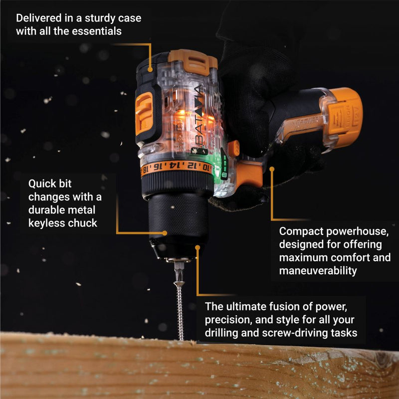 Load image into Gallery viewer, Fusion Drill 12V Brushless Drill Driver - Incl. Battery and Charger