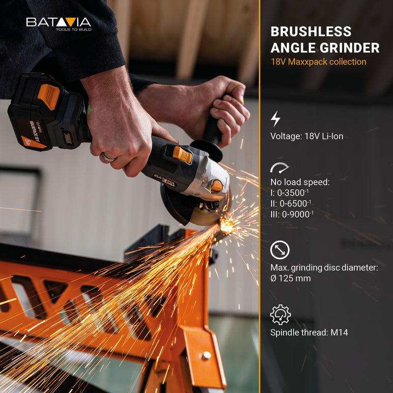 Load image into Gallery viewer, 18V Cordless Brushless Angle Grinder 125mm