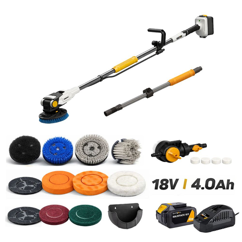 Load image into Gallery viewer, 18V Twin Brush Set - Cordless Brushless Power Scrubber - Incl. All Accessories