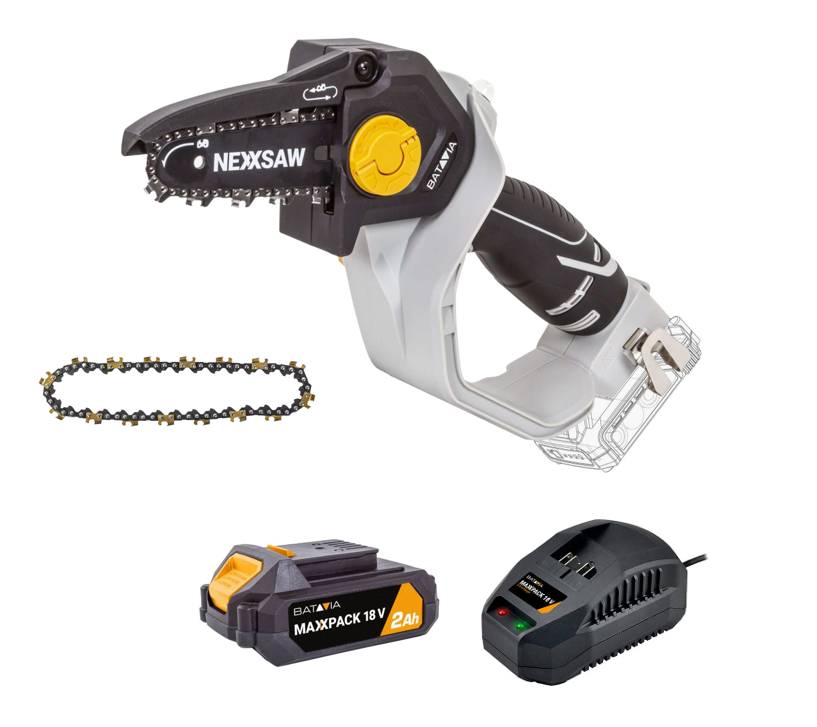 18V Nexxsaw Complete Set – Chainsaw + Battery + Charger + Extra