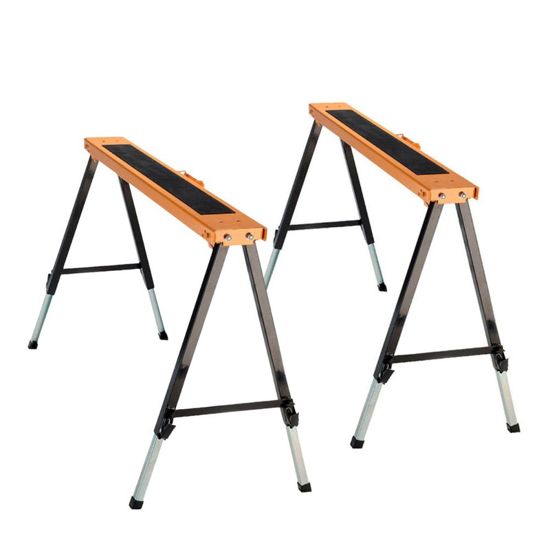 Load image into Gallery viewer, 2x Telescopic Sawhorse Set