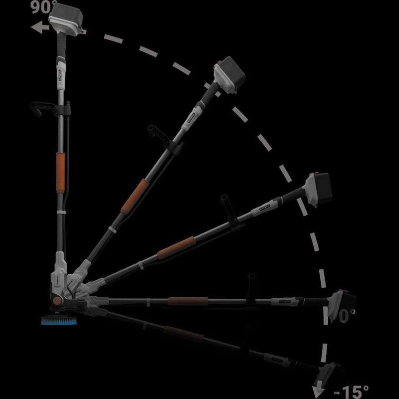 Cargue la imagen en el visor de la galería, Twin Brush 18V - Cepillo Rotativo de Limpieza de Batería sin Escobillas - Incl. Batería de 4,0 Ah y cargador rápido + 3 cepillos y palo extensible