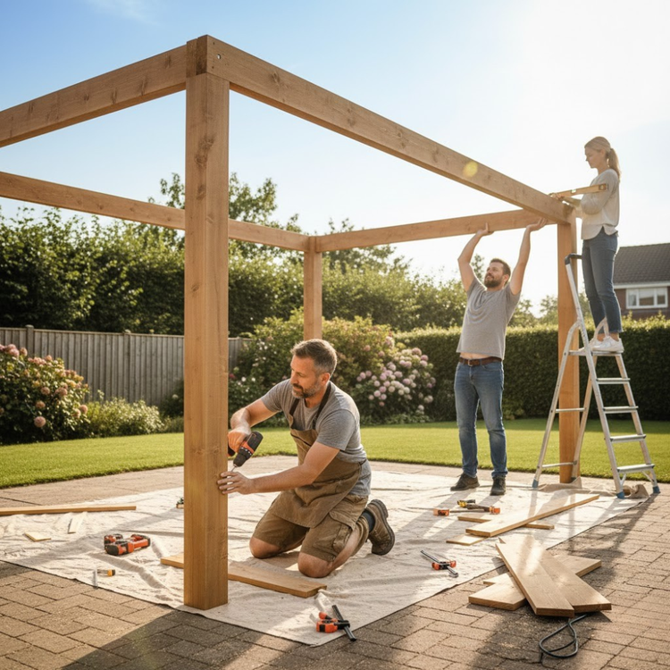How to Build a Wooden Patio Cover  - Step-by-Step DIY Guide