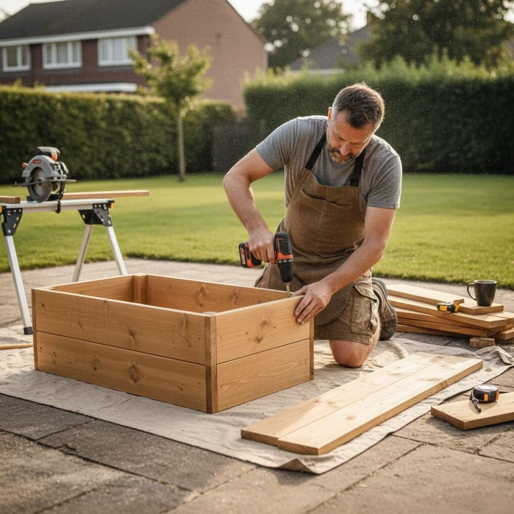 How to Build a Wooden Planter Box (43x43x50 cm) - DIY Guide