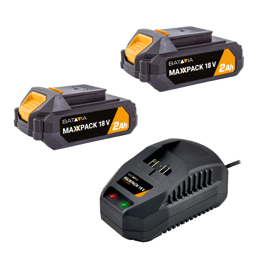 18V Mobiliteitspakket - 2x 2.0Ah Accu's + 2.4A Oplader