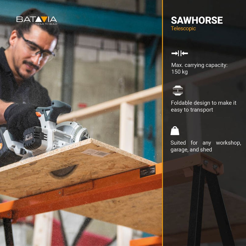 Load image into Gallery viewer, 2x Telescopic Sawhorse Set

