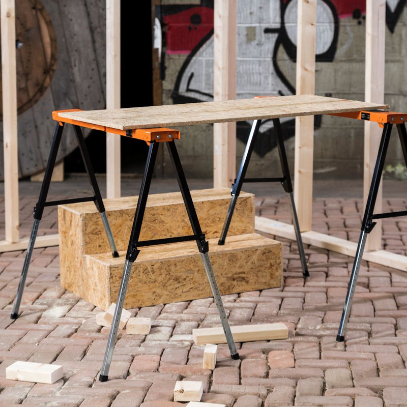 Load image into Gallery viewer, 2x Telescopic Sawhorse Set
