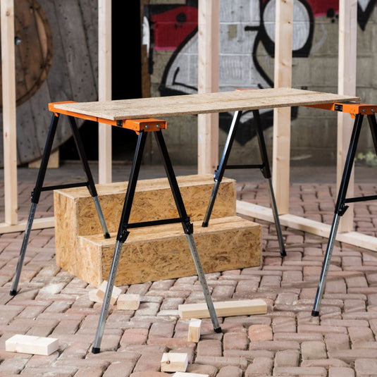 2x Telescopic Sawhorse Set