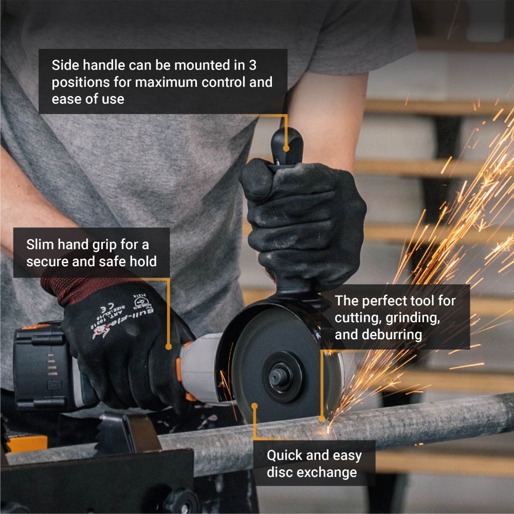 18V Accu Haakse Slijper 115mm