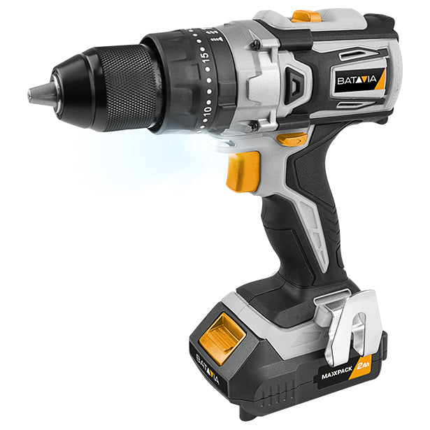 Taladro Combinado Inalámbrico 18V - Incl. 2.0Ah Batería y Cargador