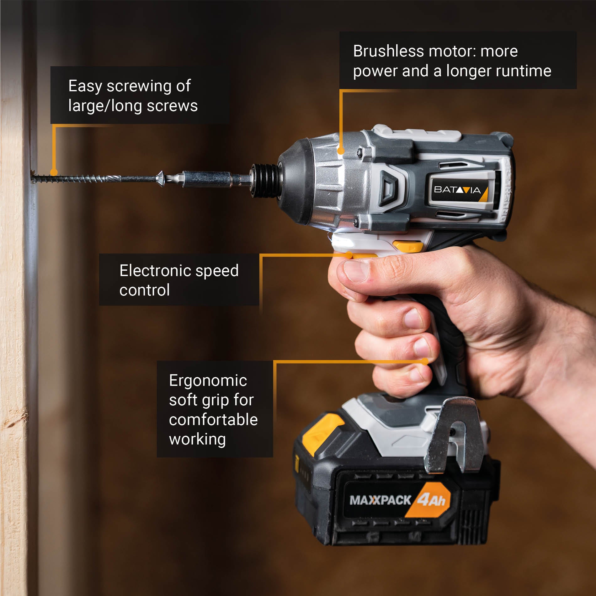 Avvitatore a impulsi brushless a batteria 18V