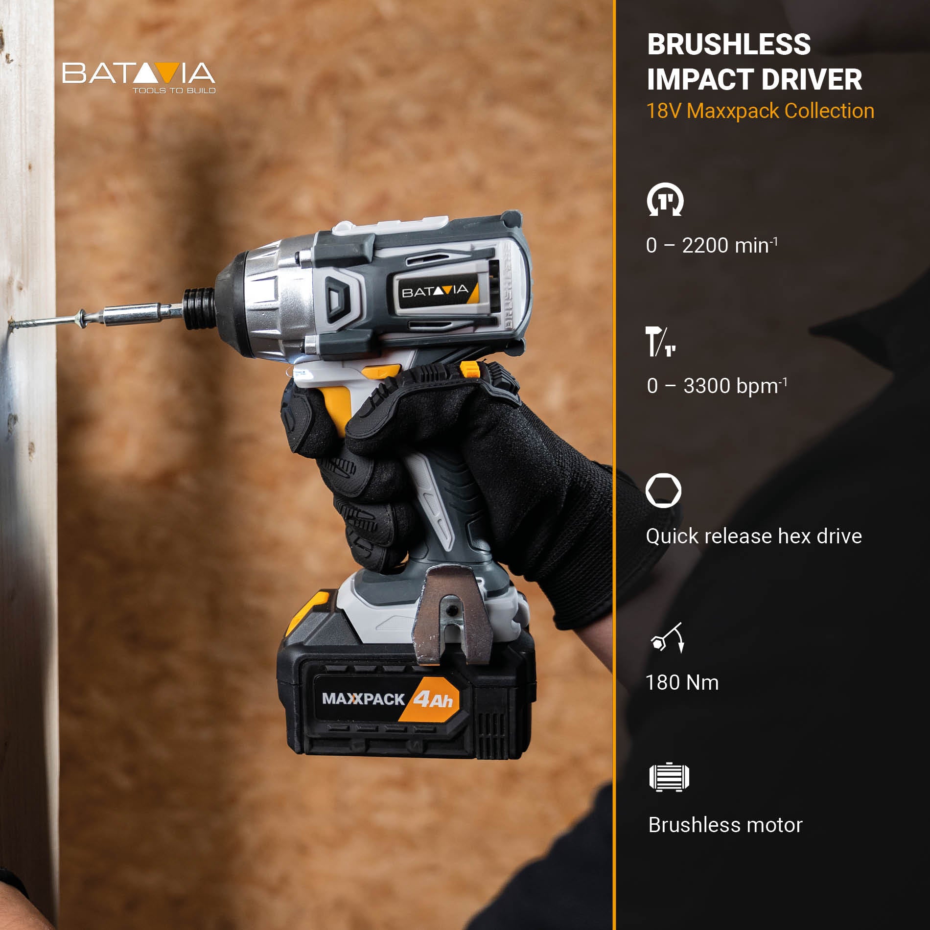 Avvitatore a impulsi brushless a batteria 18V