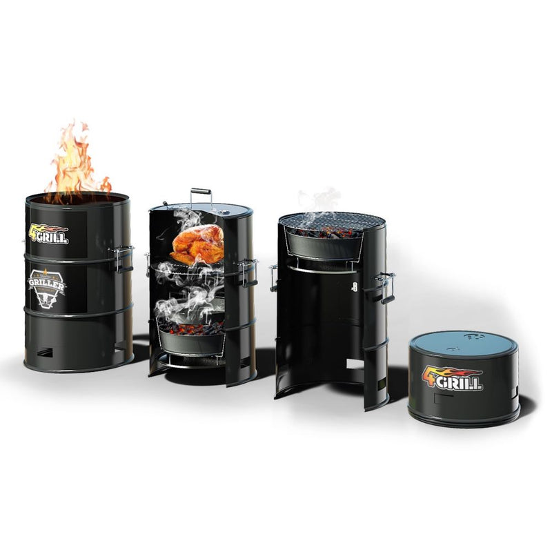 Load image into Gallery viewer, 4Grill | 4-in-1 barbecue Oil barrel Barbecue
