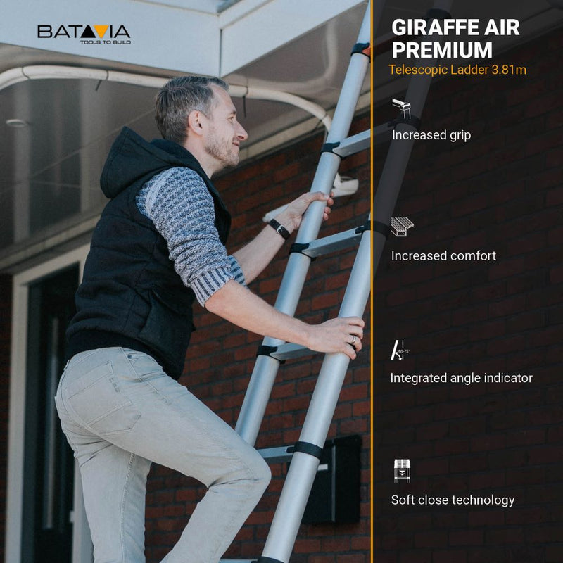 Laad de afbeelding in de Galerijviewer, Giraffe® Telescoopladder 3.81M | Met SoftClose &amp; Antislip
