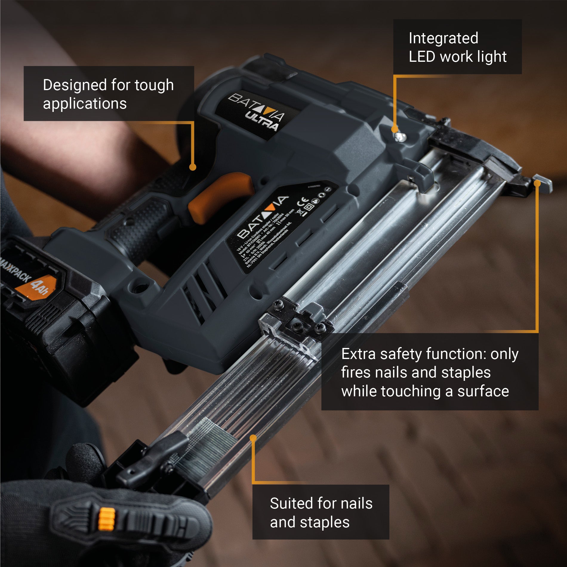 18V Accu Combi Tacker 18GA Ultra
