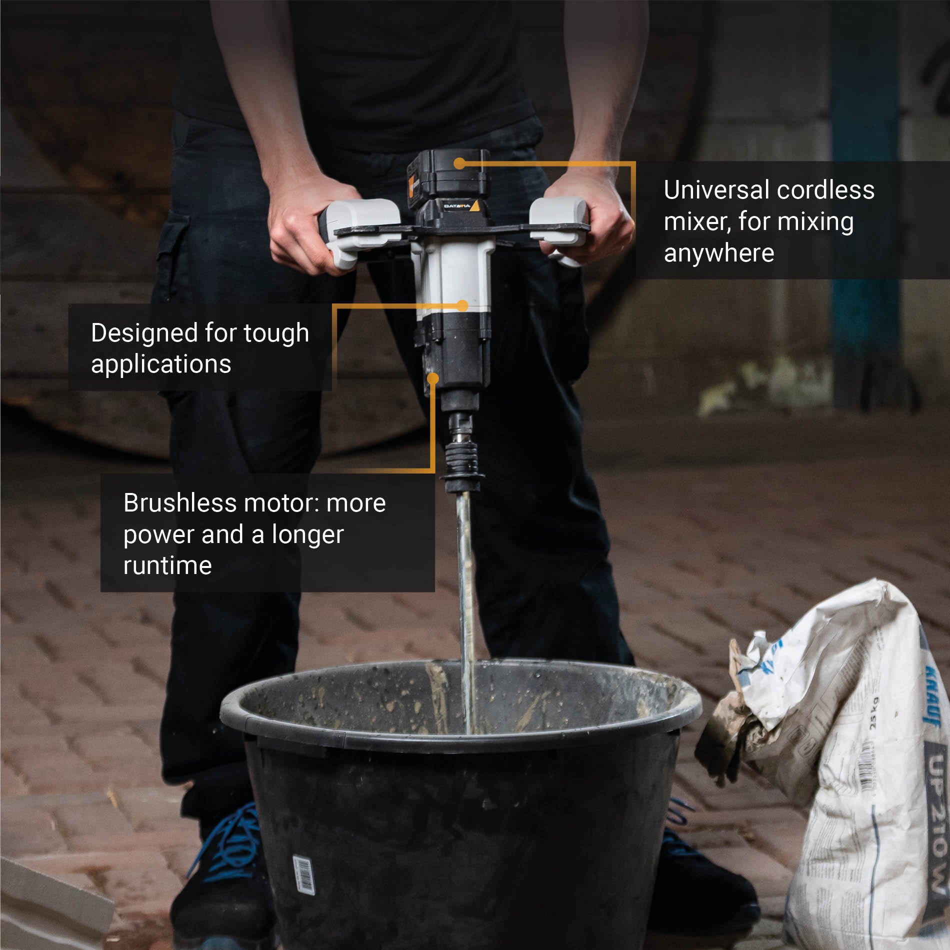 18V Brushless Accu Mixer 120mm