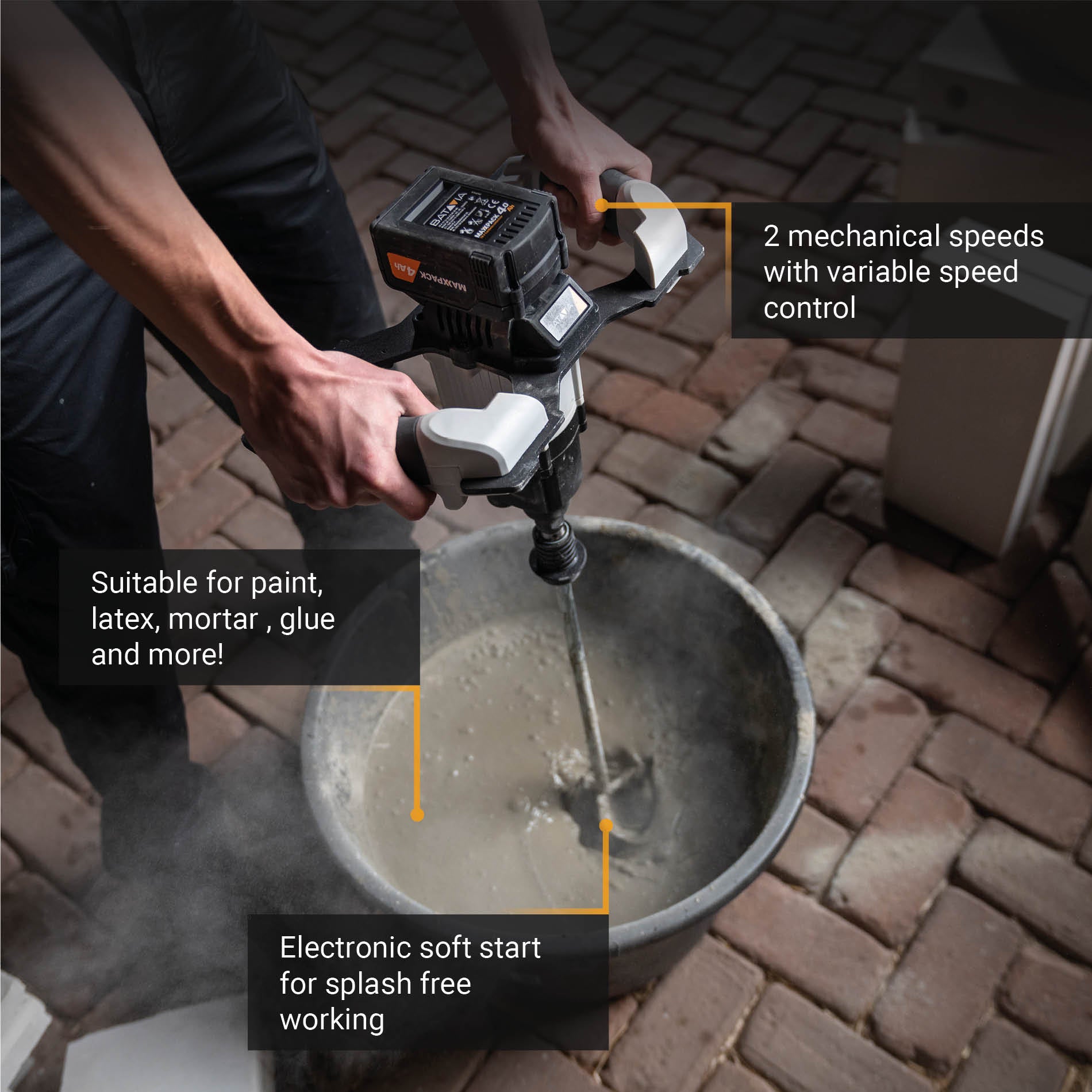 18V Brushless Accu Mixer 120mm