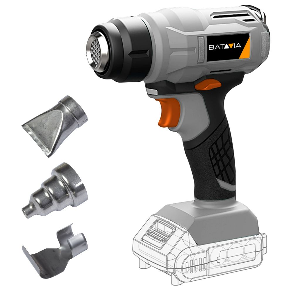 18V Accu Heteluchtpistool 550°C