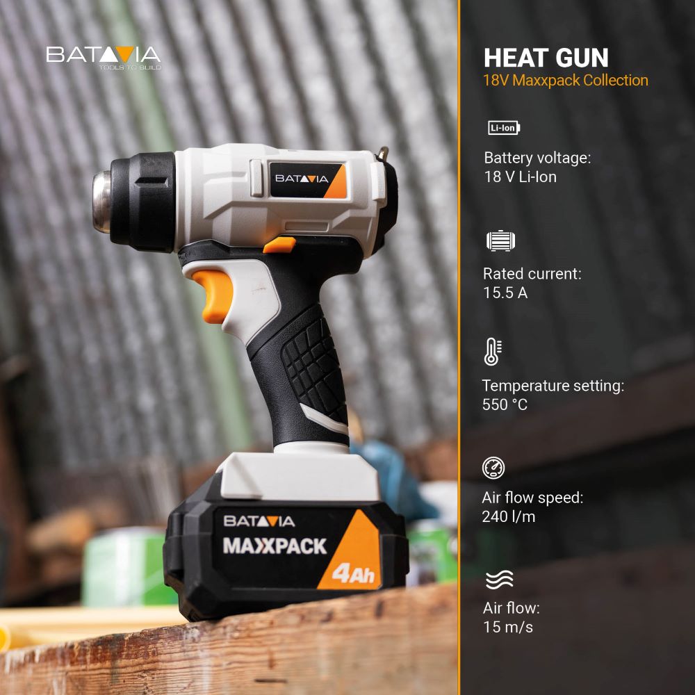 18V Décapeur Thermique sans fil 550°C