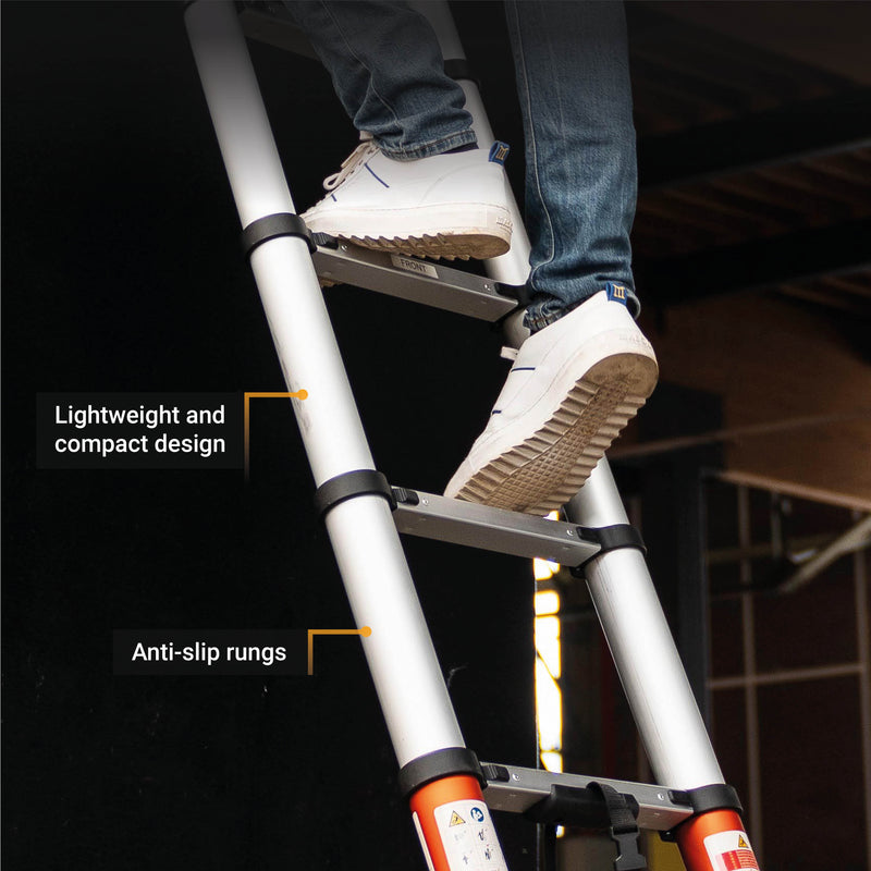 Laad de afbeelding in de Galerijviewer, Giraffe® Air Telescoopladder 2.63M | Met SoftClose &amp; Antislip
