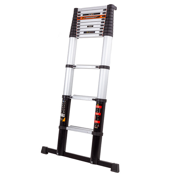 Laad de afbeelding in de Galerijviewer, Giraffe® Pro Professionele telescoopladder 3,81 m met hoekindicator, SoftClose &amp; Antislip
