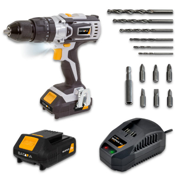 Load image into Gallery viewer, Cordless Combi Drill 18V 40Nm set
