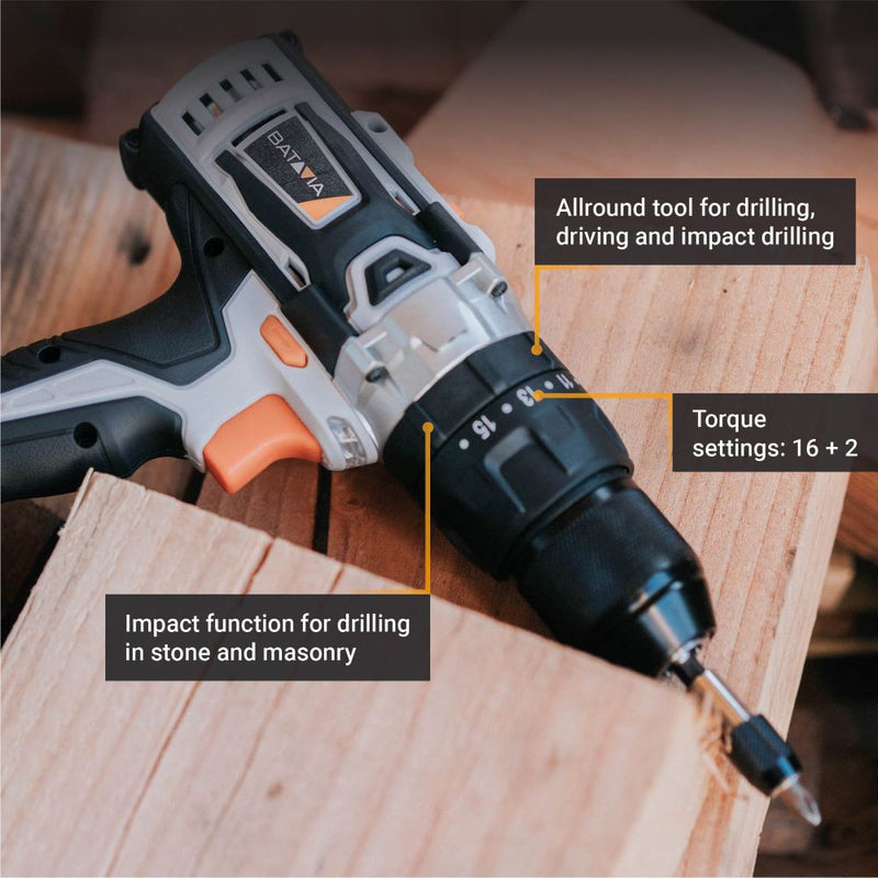 Load image into Gallery viewer, Cordless Combi Drill 18V 40Nm set
