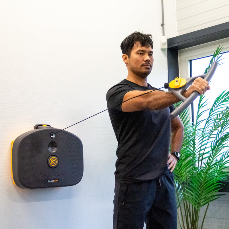 Carica immagine in Galleria Viewer, Multi Fitness System SpaceGym - 40+ Exercises - Incl. Wall Bracket &amp; Extra Disc
