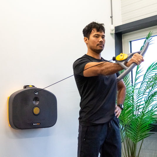 Multi Fitness System SpaceGym - 40+ Exercises - Incl. Wall Bracket & Extra Disc