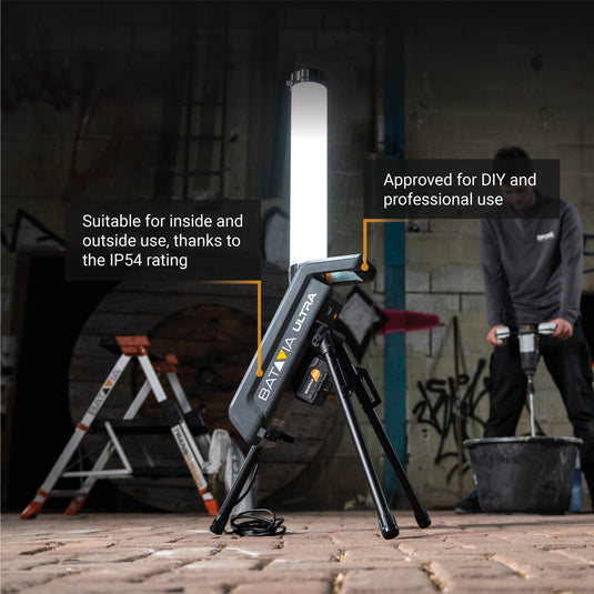 18V Hybrid-LED-Arbeitsleuchte 360° - Inkl. 2.0 Akku & Ladegerät