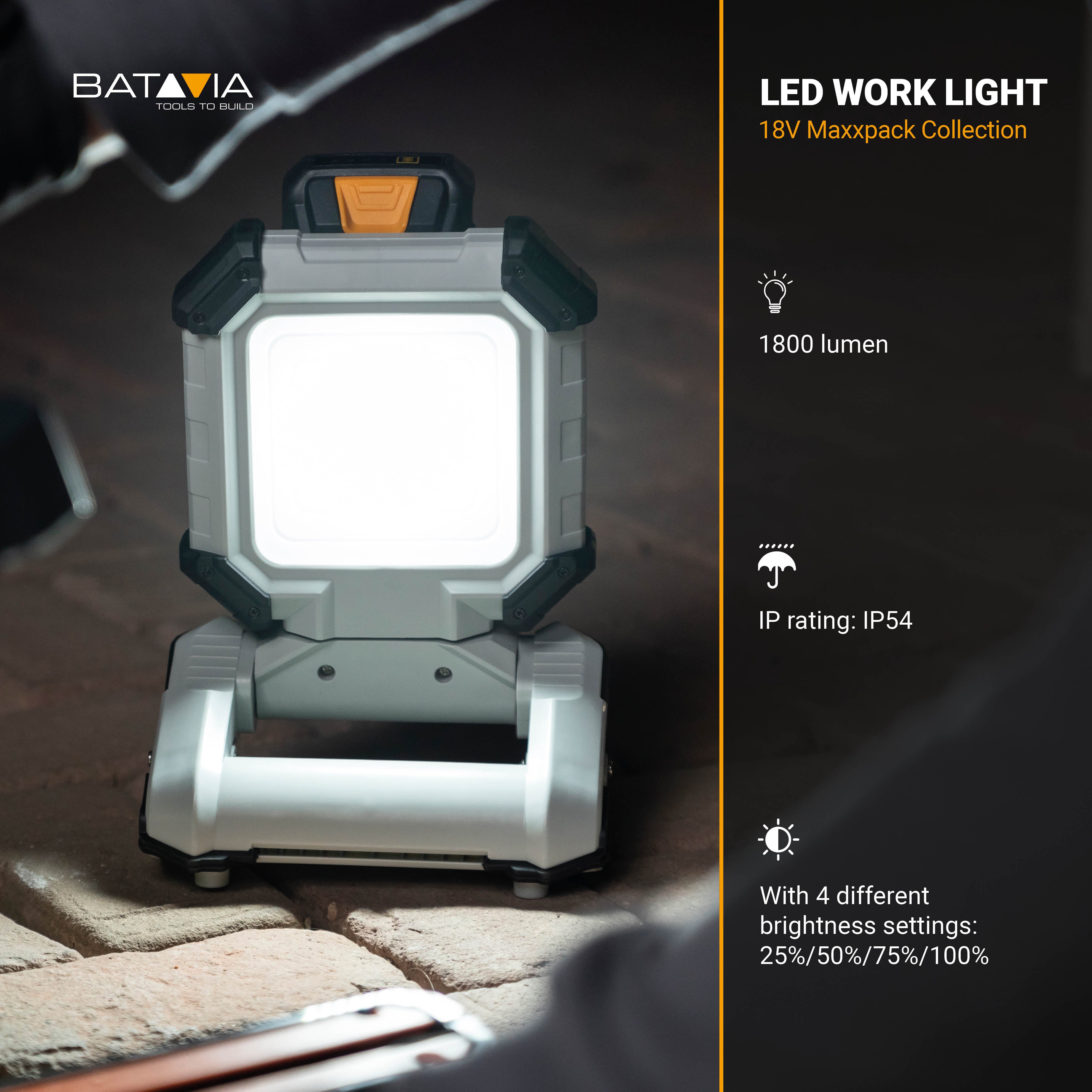 Luz de Trabajo LED 18V de Batería