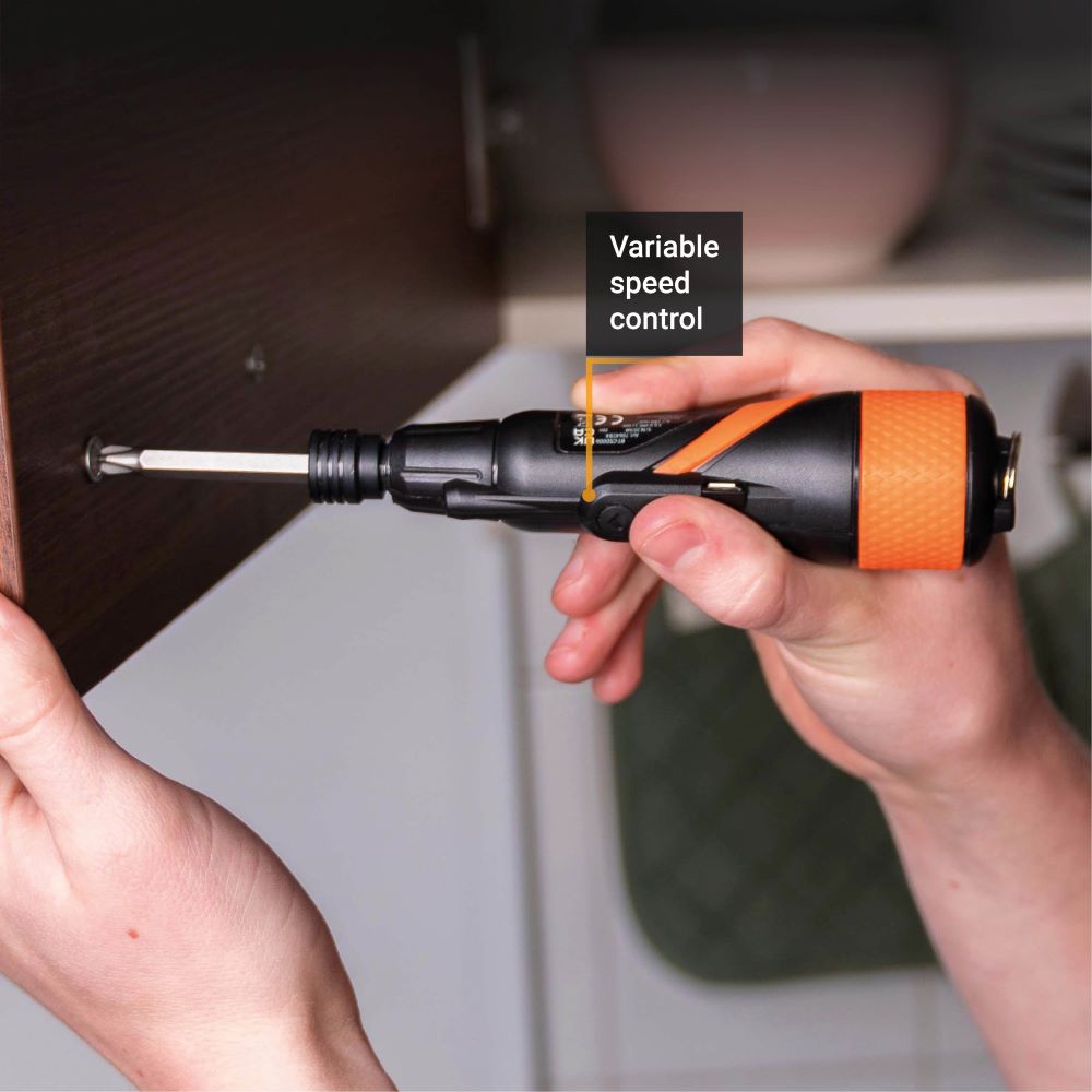 Atornillador 3.6V de Batería Con Estuche | Incl. puntas de 44 piezas