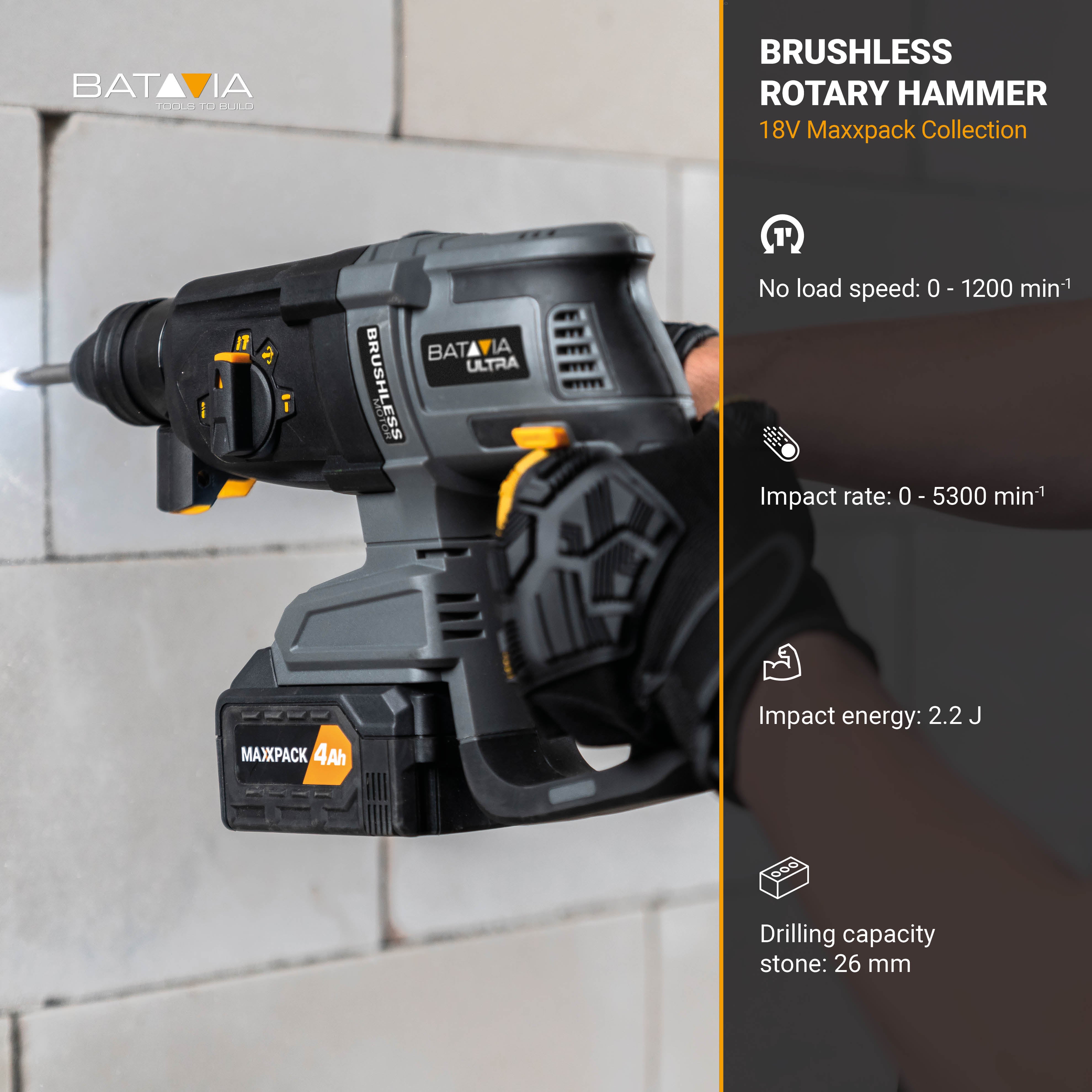 18V Brushless Accu SDS+ Boorhamer