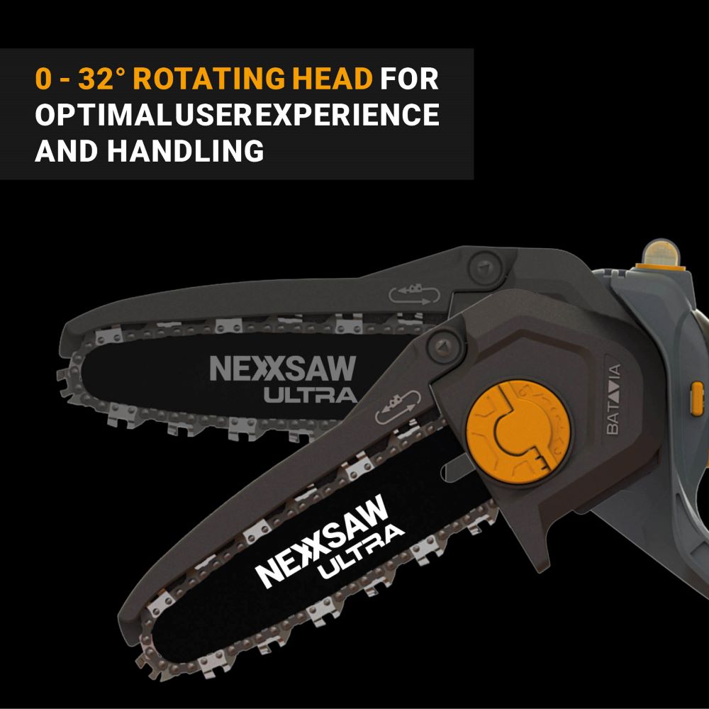 18V Nexxsaw Cordless Brushless One-Hand Chainsaw V3 Ultra 7''
