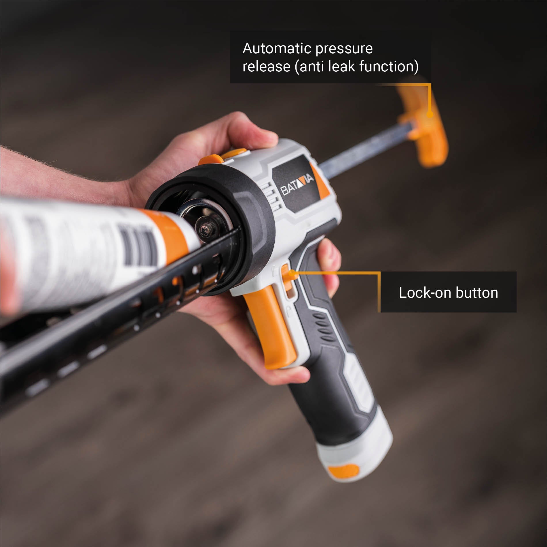 Maxxpush® Pistola de Calafateo LED Inalámbrica de 6V