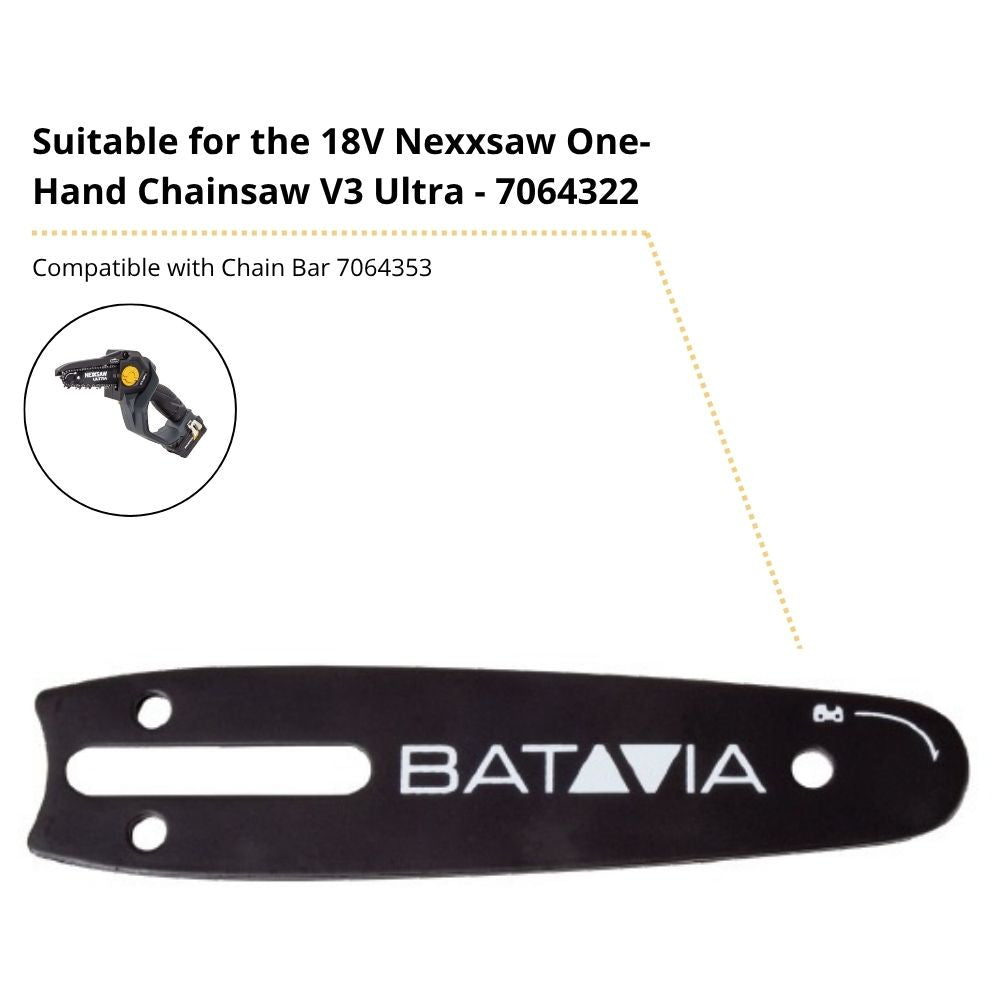 Chain Bar - 18V Nexxsaw Cordless Brushless One-Hand Chainsaw V3 Ultra